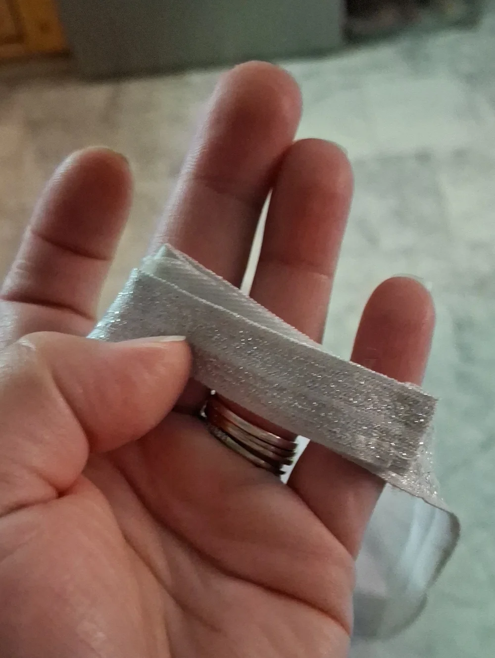 N/A sparkly silver